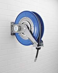 Schlauchaufroller für Luft, Wasser, Öl, bis 50 bar, Schlauch-Nennweite DN 12, Außenanschluss G 1/2''