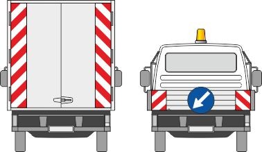 Warnmarkierung gemäß DIN 30710 Format 141/1 lfm.