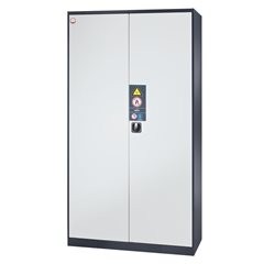 Chemikalienschrank, Tür geschlossen, 3 Fachböden, enzianblau.