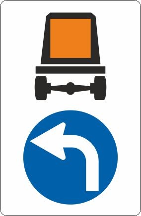 §52/15a-a Vorgeschriebene Fahrtrichtung für Fahrzeuge mit gefährlichen Gütern | Alform Verkehrszeich