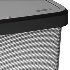 Tretabfalleimer PASO, Volumen 20 l, BxHxT 293 x 457 x 266 mm, carbon.