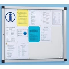 Schaukasten, Flügeltür, 15 (3 x 5) DIN-A4-Blätter, Metall-Rückwand.
