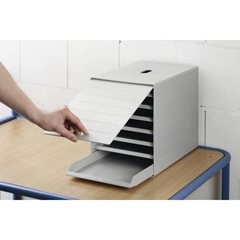 Schubladenbox, HxBxT 322 x 250 x 365 mm, grau.