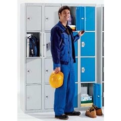 Schließfachschrank mit 4 Einzelschließfächern, HxBxT 1800 x 300 x 500 mm, lichtg