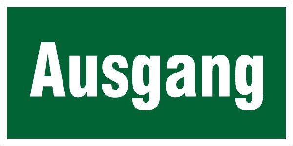 Ausgangs-Aufkleber 200x100mm