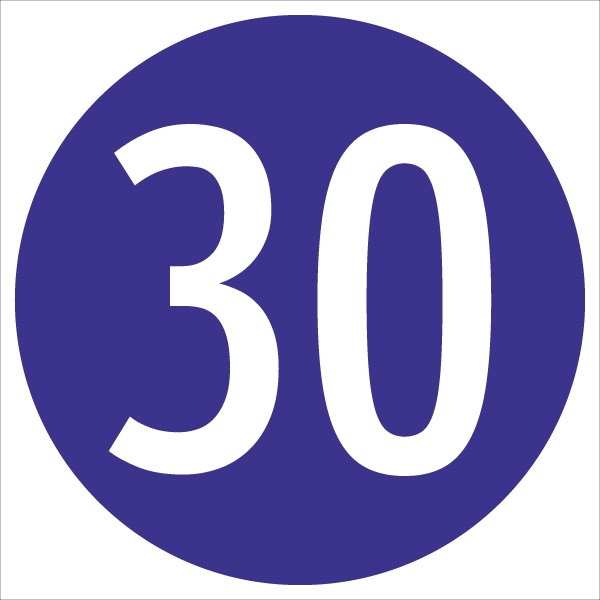 §52/19 Vorgeschriebene Mindestgeschwindigkeit | flaches Verkehrszeichen