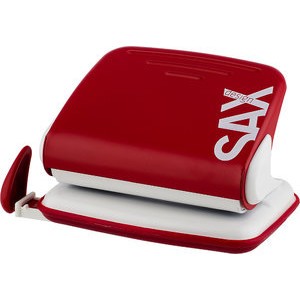 Locher Design 318 M, mechanisch, 15 Blatt, 1,5 mm, rot