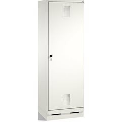 EVOLO Garderobenschrank, Tür über 2 Abteile, mit Sockel, 2 Abteile, 1 Tür, Abtei