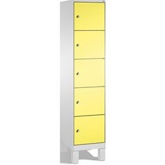 EVOLO Fächerschrank, mit Füßen, 1 Abteil, 5 Fächer, Abteilbreite 400 mm, lichtgr