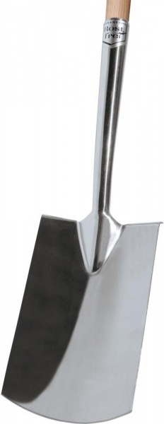 Gärtnerspaten Edelstahl Gr. 2 T-Stiel TrittschutzIdeal