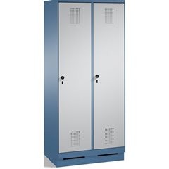 EVOLO Aufbewahrungsschrank, mit Sockel, 2 Abteile, Abteilbreite 400 mm, mit 8 Fa