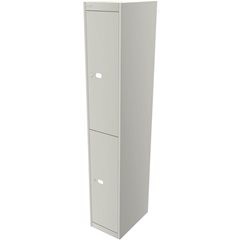 OFFICE Garderobensystem, Tiefe 457 mm, 2 Fächer mit je 1 Kleiderhaken, reinweiß.