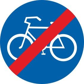 §52/16a Ende eines Radwegs | Alform Verkehrszeichen