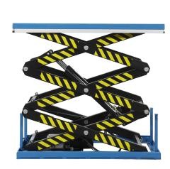 Dreifach-Scherenhubtisch, Plattform-LxB 1700 x 1000 mm, Tragfähigkeit 2000 kg, Betriebsspannung 400