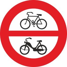 §52/8a Fahrverbot für Fahrräder und Motorfahrräder | Alform Verkehrszeichen