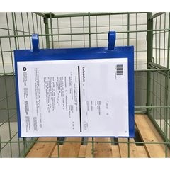 Beschriftungstaschen, VE 100 Stk, mit Laschen für Gitterboxen, DIN A4, quer.
