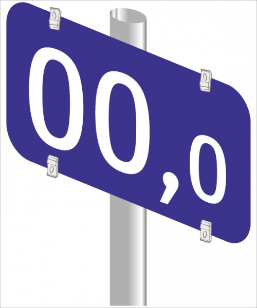 Kilometertafel Ausführung c)
