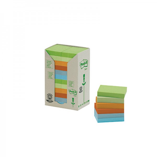 Post-it Haftnotiz Pastel Rainbow 653-1RPT 38x51mm sort. 24 St./Pack.