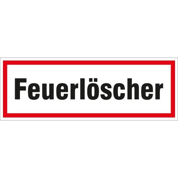 Hinweisschild Feuerlöscher 297x105/1.5mm