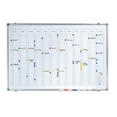 Plantafel MAULstandard, Jahresplaner, 14 Monate, kunststoffbeschichtet, Breite 1200 mm.