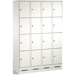 EVOLO Fächerschrank, mit Sockel, 4 Abteile, je 4 Fächer, Abteilbreite 300 mm, ve
