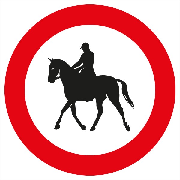 §52/14a Reitverbot | flaches Verkehrszeichen