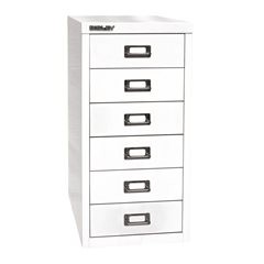 MultiDrawer™ 29er Serie, DIN A4, 6 Schubladen, verkehrsweiß.