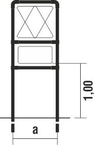 Rohrrahmen Type X3 Seitenlänge 700mm und 630x310mm