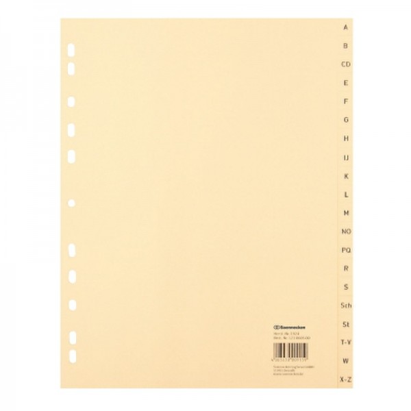 Soennecken Register 1924 DIN A4 A-Z volle Höhe Tauenpapier chamois
