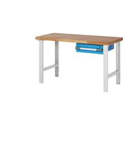Werkbank, Baukastensystem Serie 7000, 1 Hängeschublade, BxT 1500 x 700 mm.