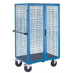Etagenwagen, Doppelflügeltür, ohne Etagenböden, lichtblau.
