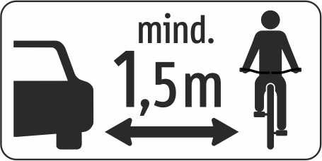 Abstand mind. 1,5m