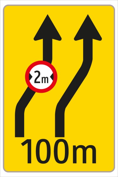 §53/16c Fahrstreifenanzeiger gelb schwarz F9