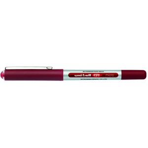 Tintenkuli eye micro UB-150, 0,2mm, Schaft: silber, Schreibf.: rot