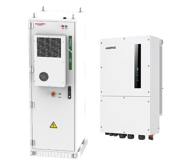 Oasis 60, Outdoor + AXIhycon 29.9H | HV storage system, 60.0 kWh usable, 3-phase