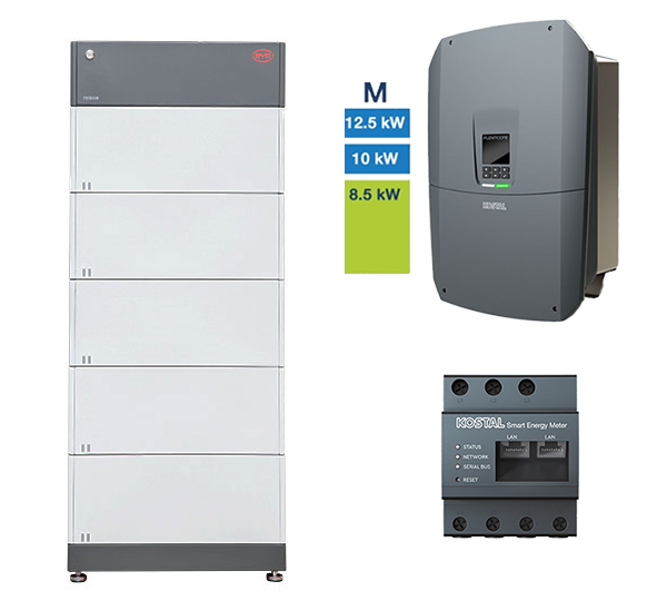B-Box HVS 12.8 + Plenticore M G3 | HV-System, 8,5-12,5 kW, 12,8 kWh, BCU 2.0, 3-ph