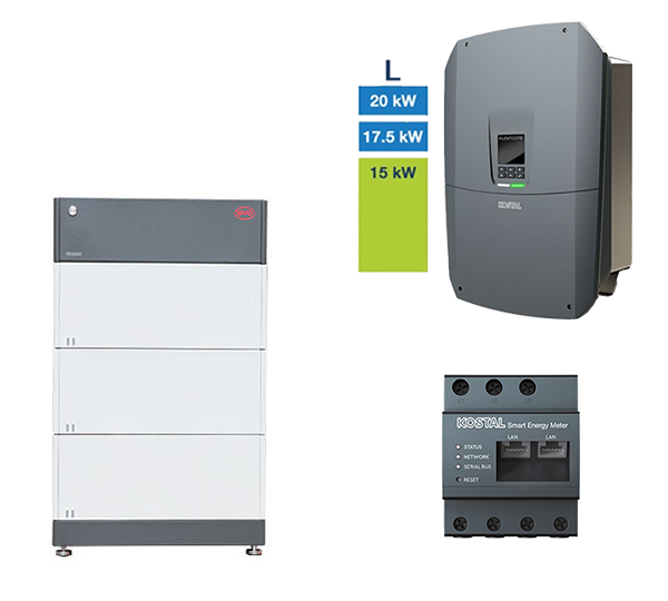 B-Box HVS 7.7 + Plenticore L G3 | HV system, 15.0-20.0 kW, 7.68 kWh, BCU 2.0, 3-ph