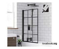 Modern Designer Crittall Folding Shower Bath Screen