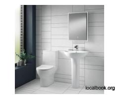Nuie Freya Rimless Open Back Close Coupled Toilet