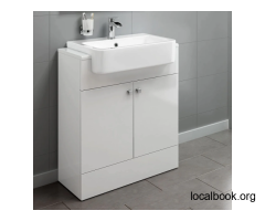 Harper 2 Door Floorstanding Vanity Unit With Semi Recessed Basin - 2