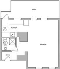 Billede 1. Lejlighed, Bagergade, Svendborg 