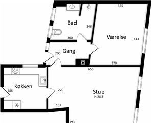 Billede 12. Lejlighed, Jernbanegade, Næstved 