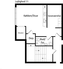 Billede 9. Lejlighed, Østergade, Hjørring 