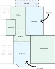 Photo 1. Room, Dalgas Boulevard, Frederiksberg 