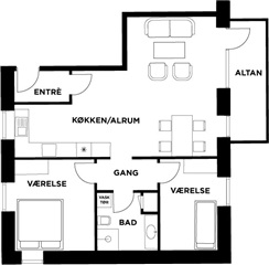 Photo 4. Apartment, Grønnegade, Ikast 