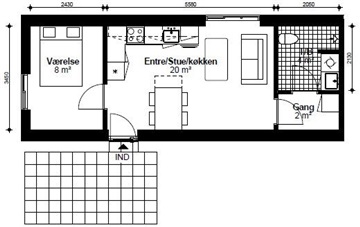 Photo 1. Apartment, Hedelunden, Greve 