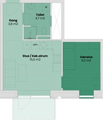 Billede 8. Lejlighed, Vilhelm Ehlerts Alle, Viborg 