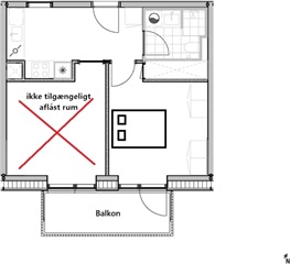Photo 3. Room, Møllehatten, Risskov 