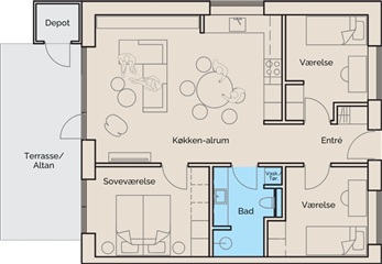 Photo 6. Apartment, Stenlængegårdens Kvarter, Næstved 