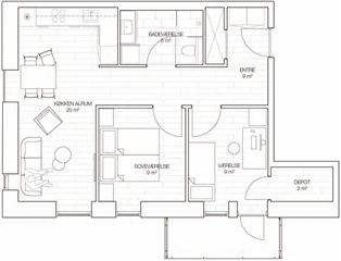 Billede 14. Lejlighed, Dag Hammarskjølds Gade, Aalborg 